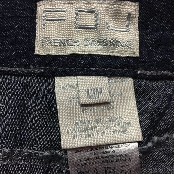 FDJ French Dressing Jeans Dark Blue with Polka Dot Slight Stretch Lightweight - Picture 7 of 13